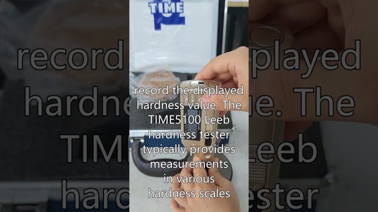 TIME5100 Once the hardness test is performed, record the displayed hardness value.