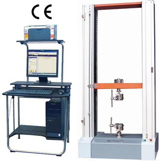 How is the electronic universal testing machine used?